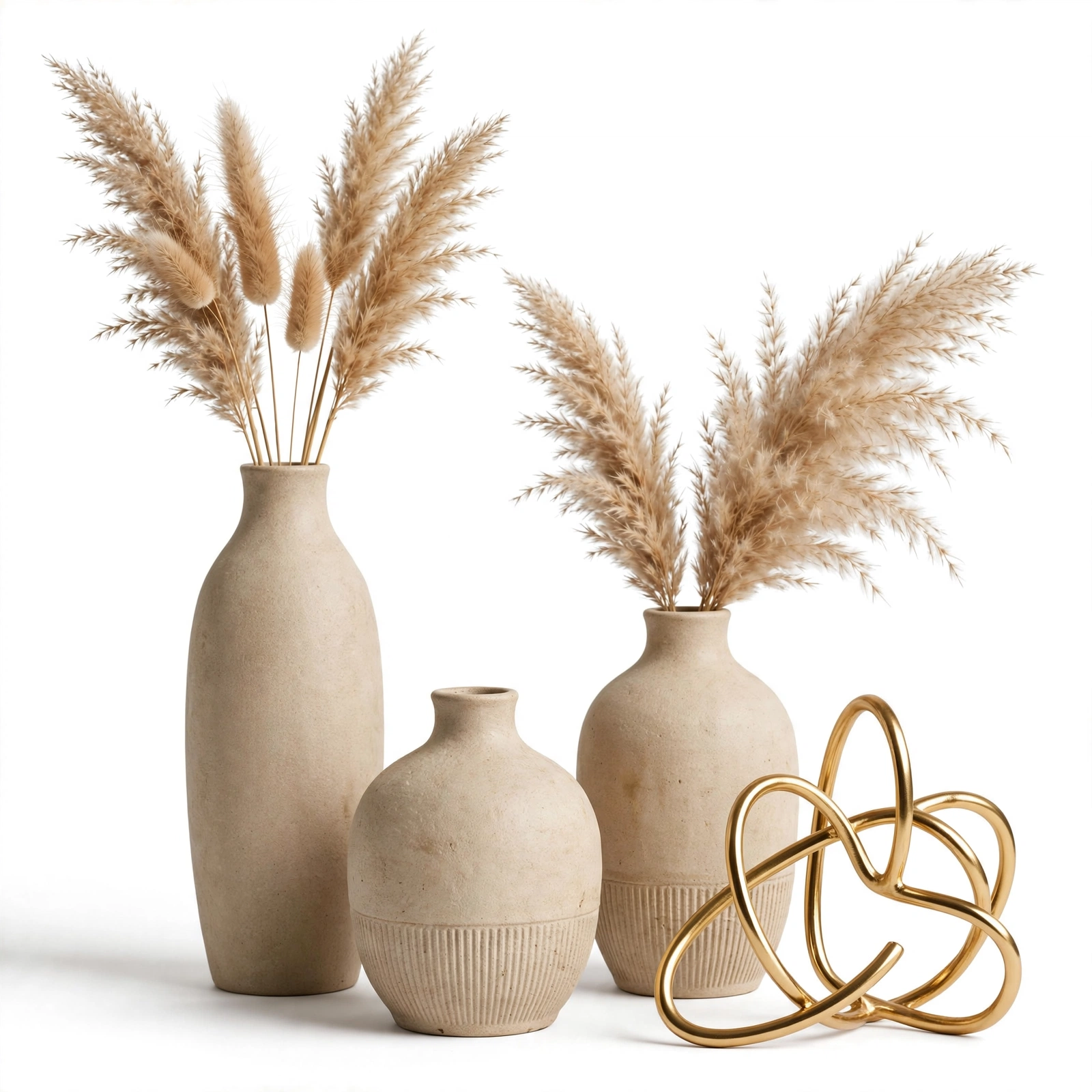 Home Decor Combo - Vases & Pampas Grass