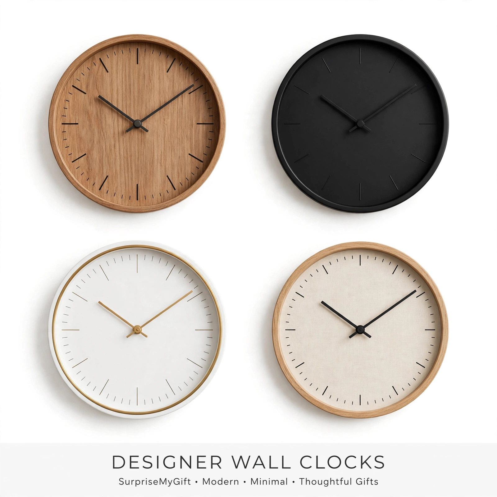 Designer Wall Clock - Modern Minimal
