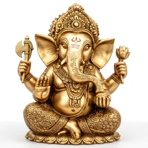 Ganesha Idol - Gold Finish for Home