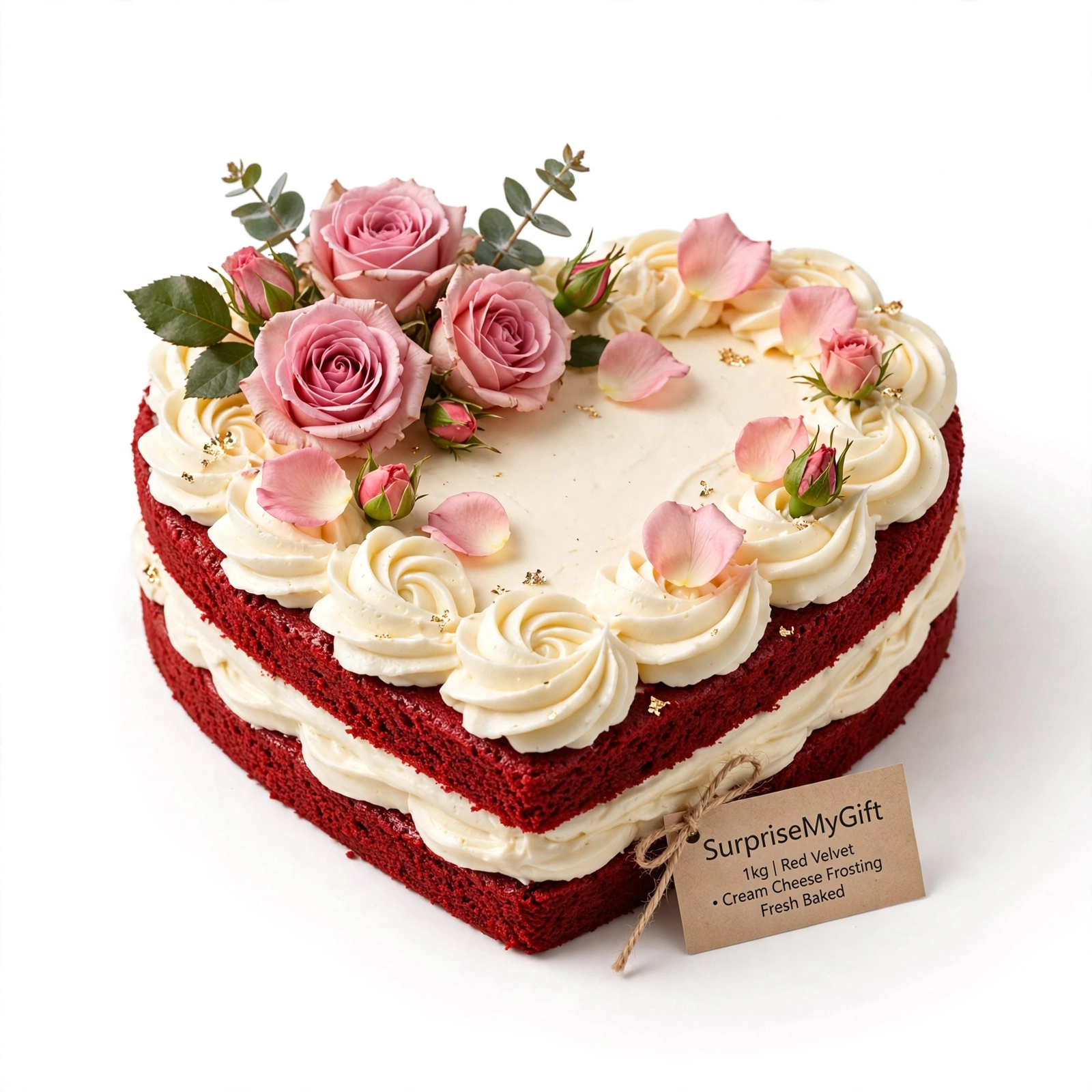 Red Velvet Heart Cake 1 Kg
